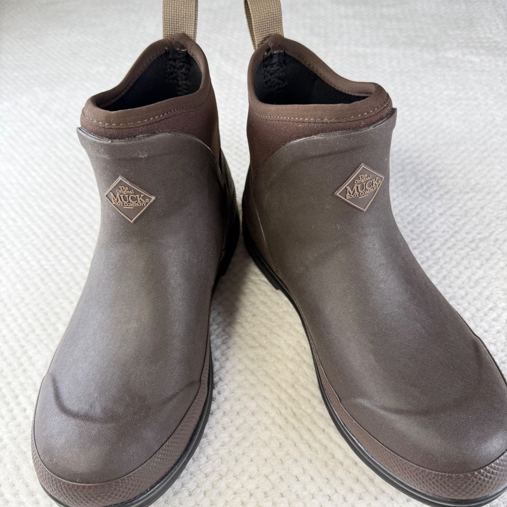 Muck Boot Company Womens Brown Waterproof Ankle Rain Boots Size 7 bioDEWIX Dry